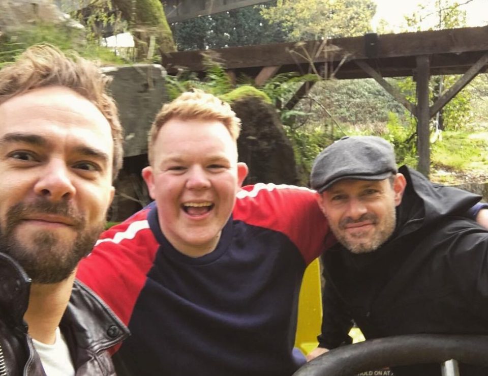 Colson Smith with his Coronation Street co-stars Jack P. Shepherd and Ben Price