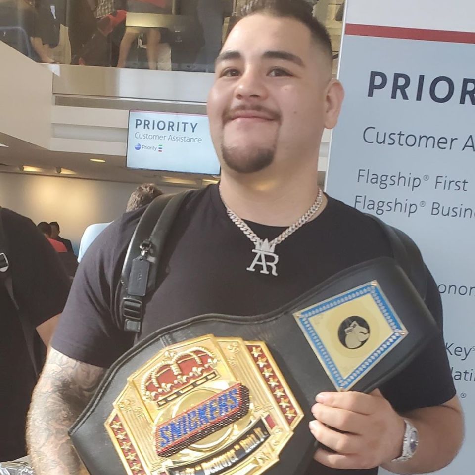  The Mexican has been sent a Snickers championship belt after his triumph over Anthony Joshua