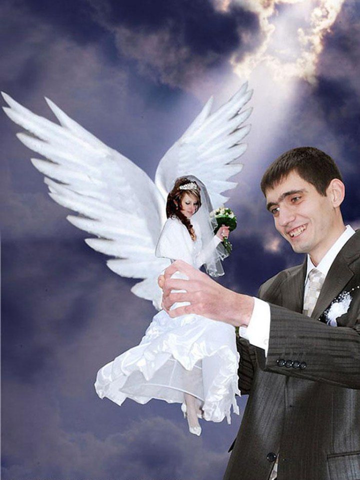  These two had a heavenly wedding