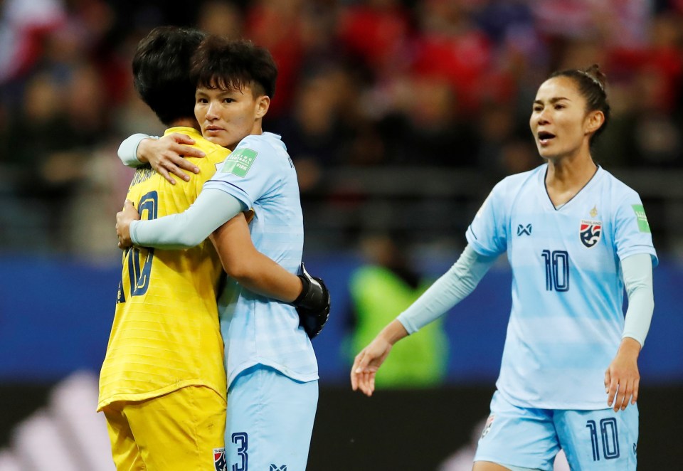  Some of Thailand's players were in tears when the full-time whistle went