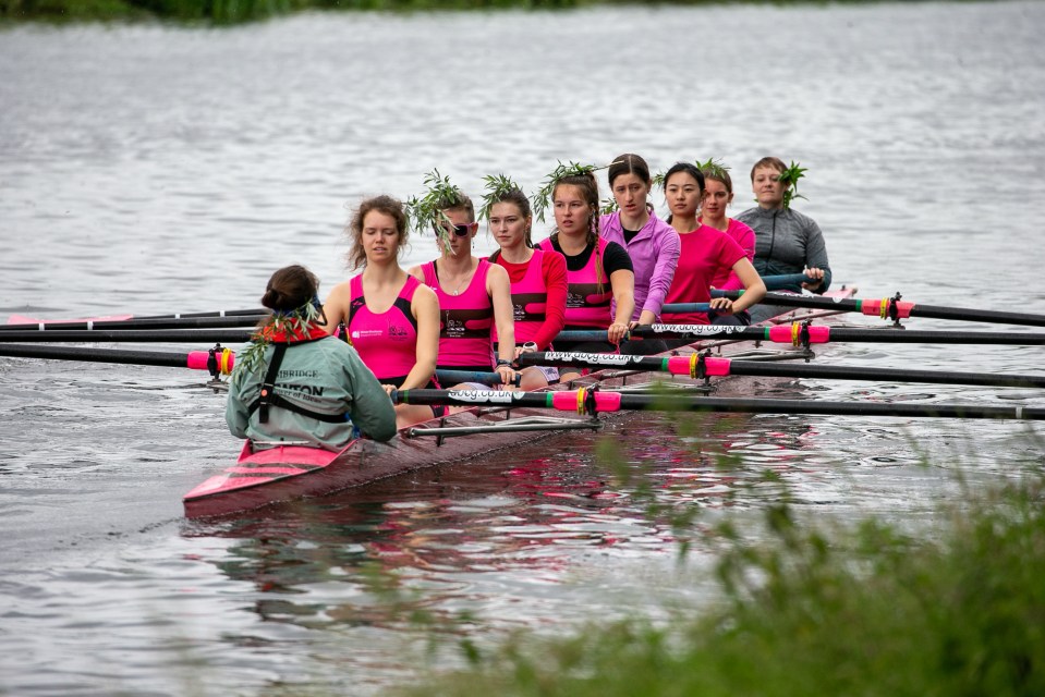 The May Bumps in Cambridge continue despite the wet and miserable weather