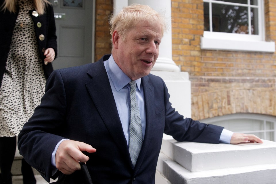 Leadership frontrunner Boris Johnson leaving home ahead of the first round of voting