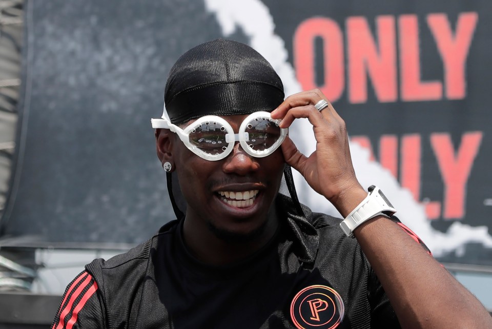 Pogba also sported a fetching pair of goggles at the adidas bash