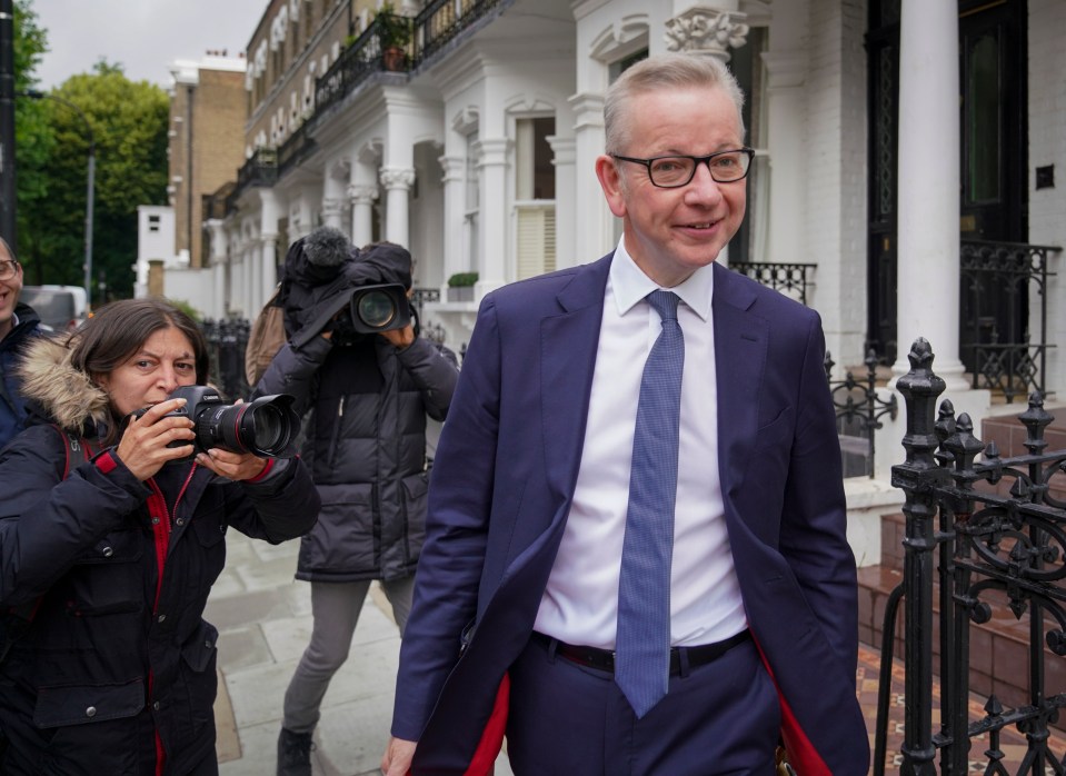 Michael Gove leaving home today ahead of the first ballot