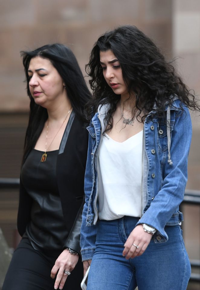  Mariam's mum Nessrin Abu-Elenein (left) and sister Mallak