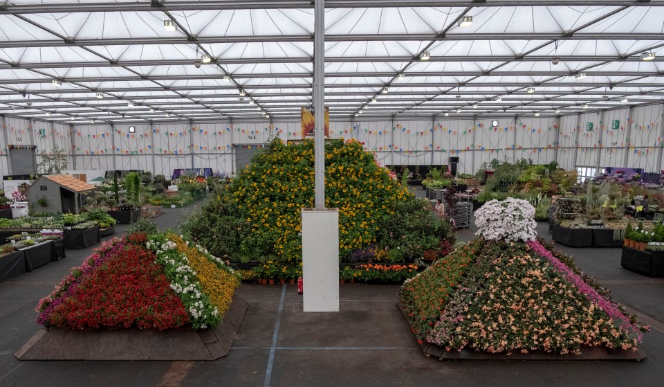  The flower display reaches over 30ft tall