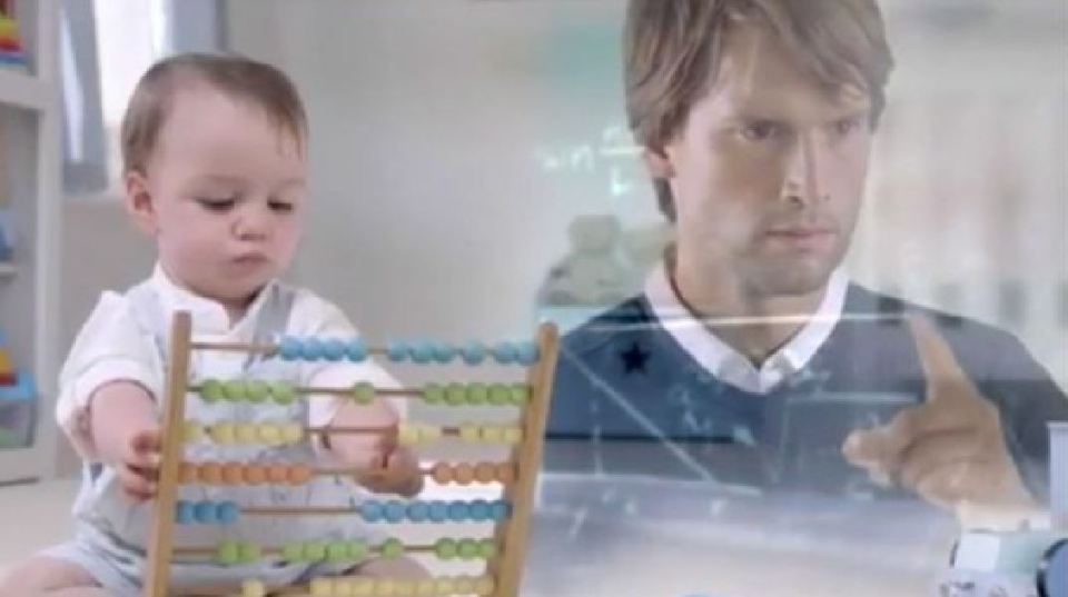  The same Aptamil ad showed the boys growing up to be mathematicians