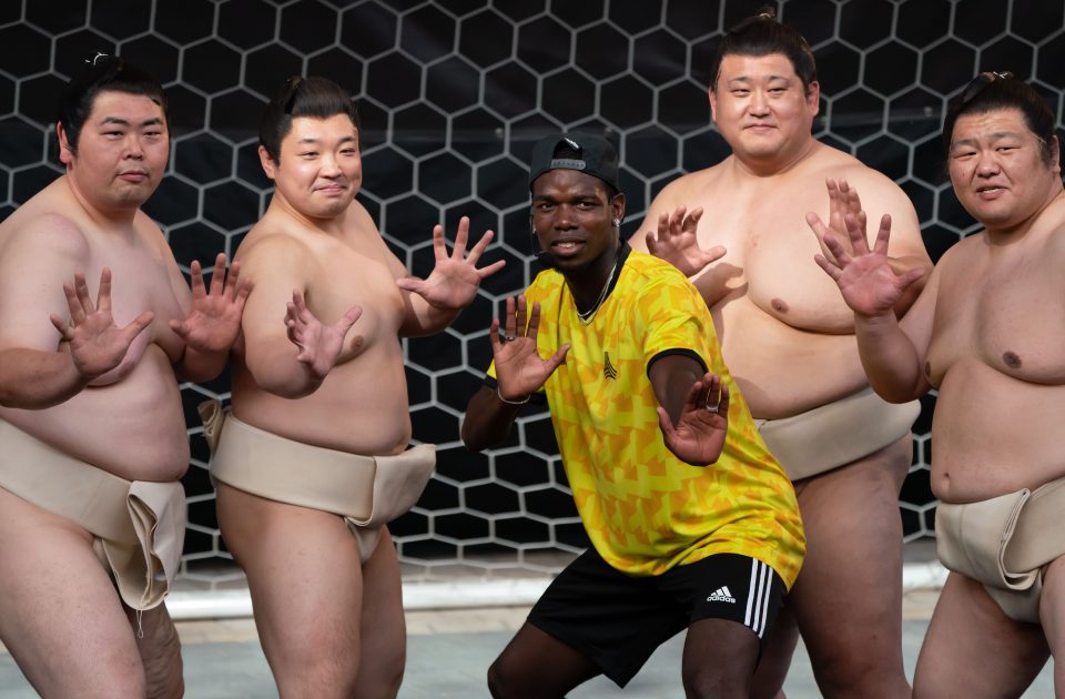  Paul Pogba hanging out with Sumo wrestlers in Tokyo