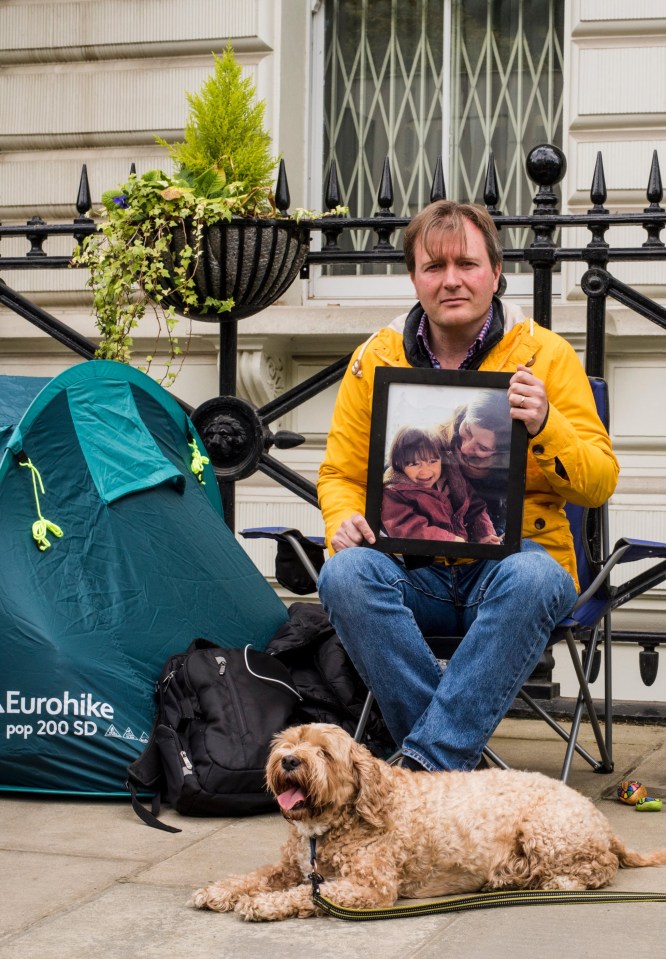 Richard Ratcliffe is camping in a tent outside the Iranian Embassy in London