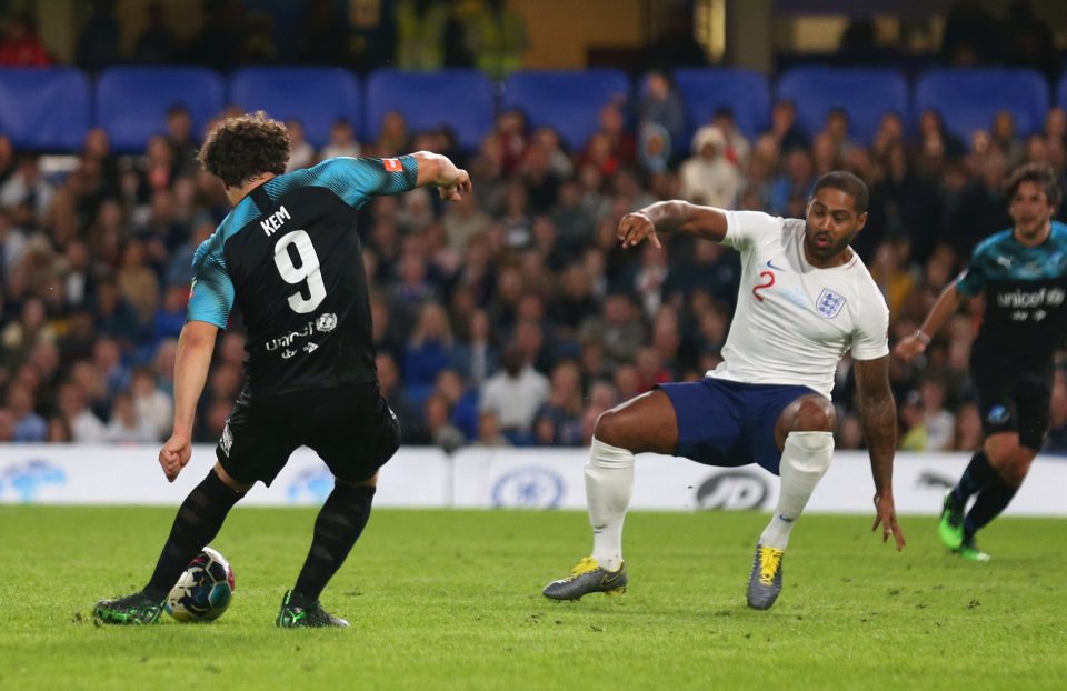  Kem Cetinay was playing up front for the World XI against England