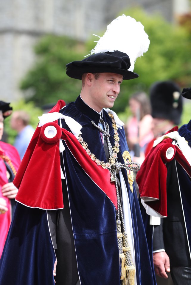  Prince William in his Order of the Garter robes for the occasion