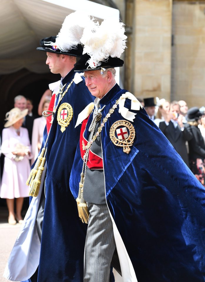  The Prince of Wales also in his uniform for the service at St George's Chapel, Windsor Castle