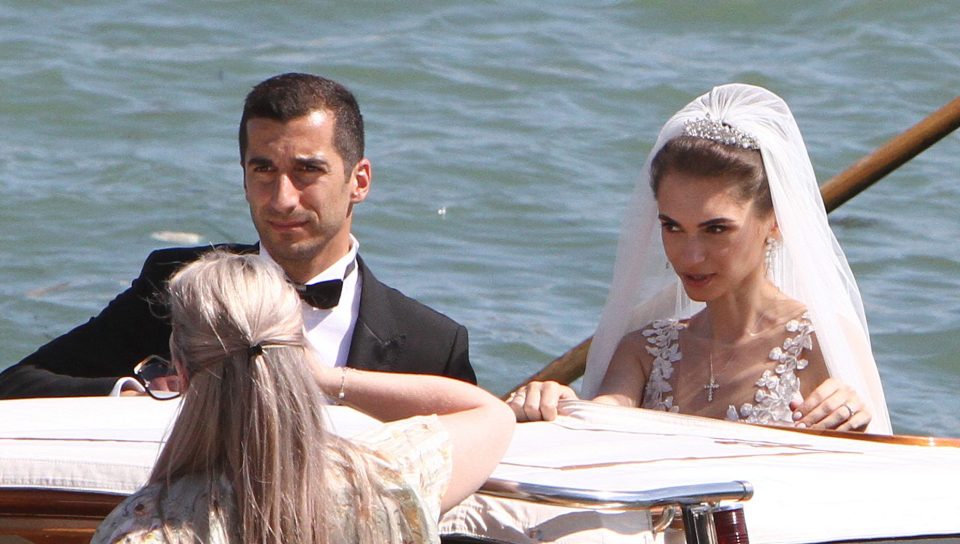  Gunners midfielder Henrikh Mkhitaryan wed Betty Vardanyan in Venice