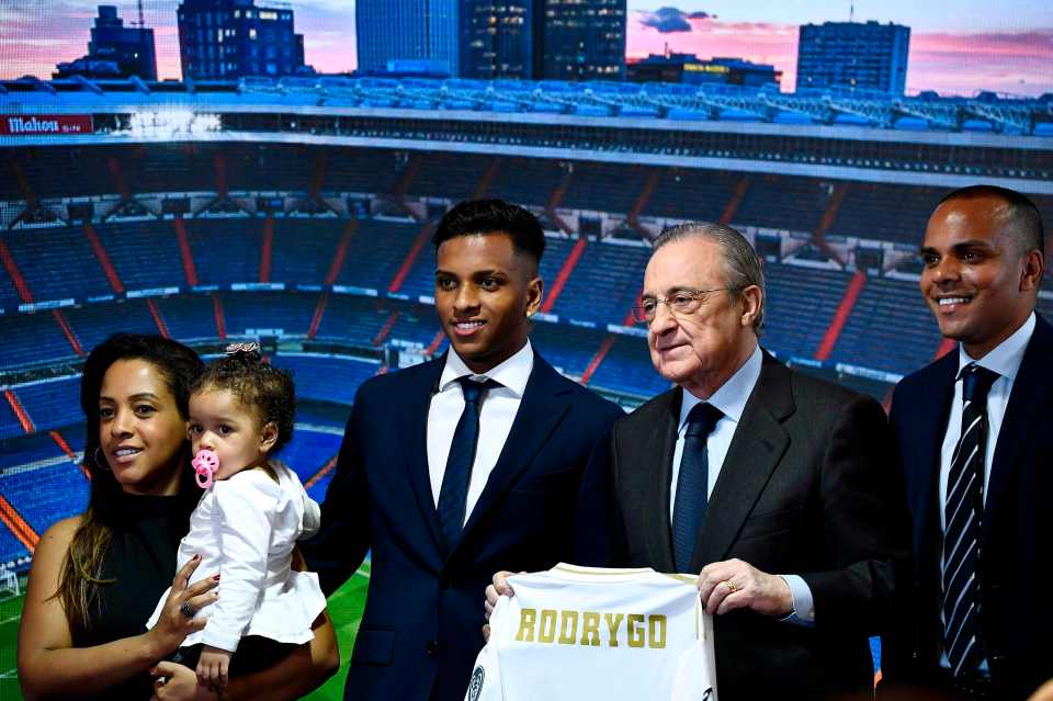  Rodrygo's mum, dad and baby sister were at his unveiling in Madrid