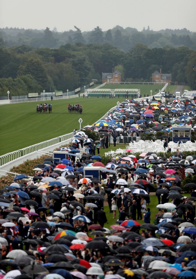 Tuesday’s opening day at the races saw a lot of umbrellas in use