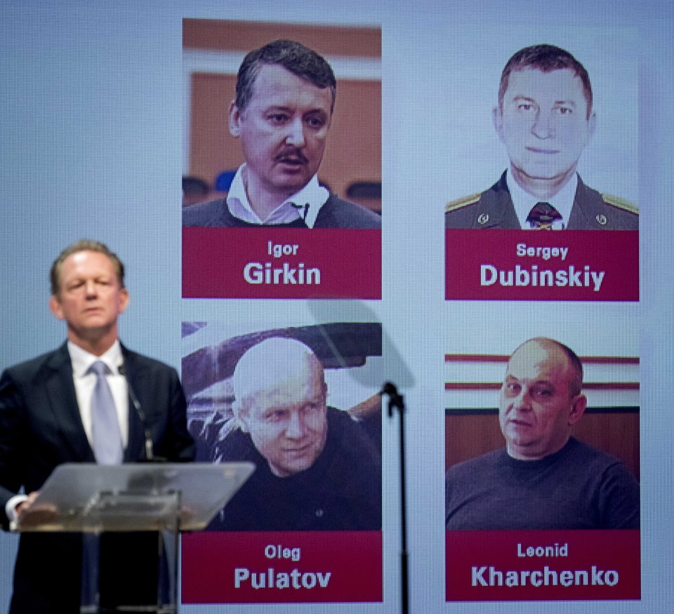  Four men were charged with shooting down flight MH17 in July 2014