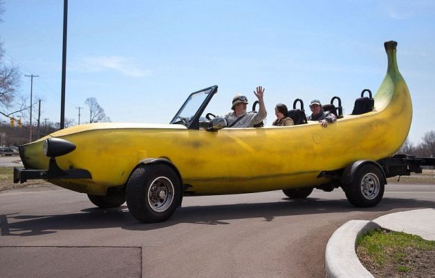  The Big Banana measures 22ft 10.5 inches and can seat four people