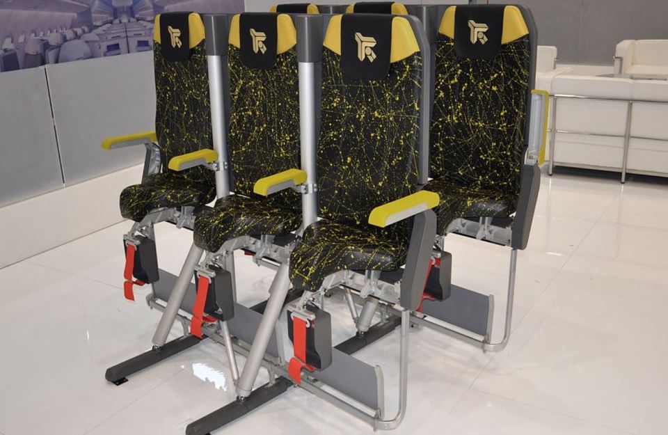  Aviointeriors has presented the Skyrider 3.0 - an improved version of its 'stand-up' plane seat