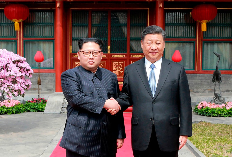  Chinese president Xi Jinping meets Kim Jong-Un for a historic summit