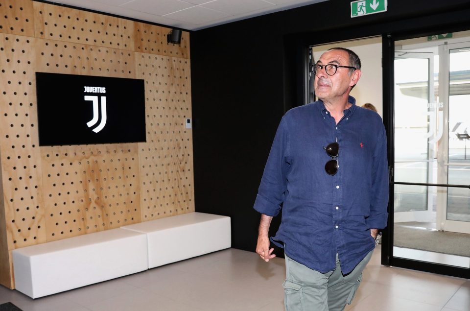  Maurizio Sarri gets to grip with his new surroundings as Juventus boss