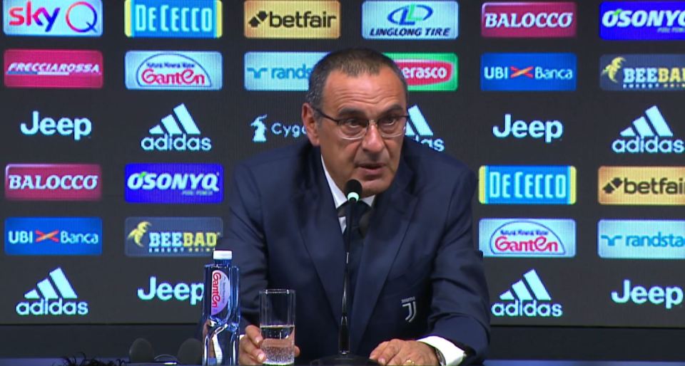  Sarri addressed the media for the first time as he was unveiled as Juventus manager