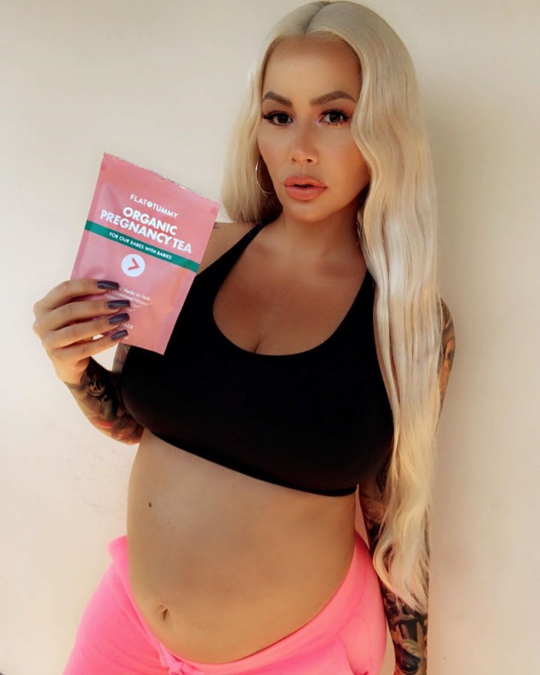  In June Amber came under fire for promoting a pregnancy tea made by dieting brand the Flat Tummy Co.