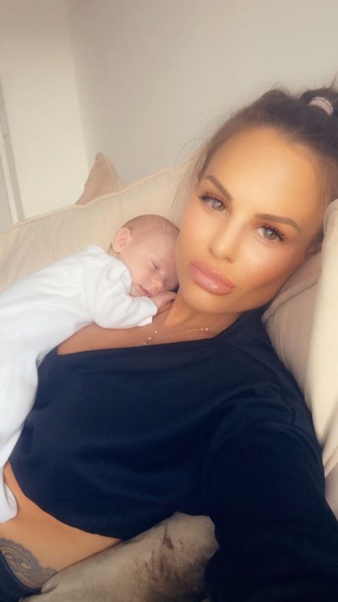  Chantelle welcomed baby Ricardo three weeks ago