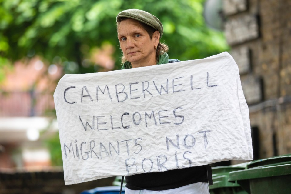  Protesters chanted 'F**k Boris' as they demanded he leave Camberwell