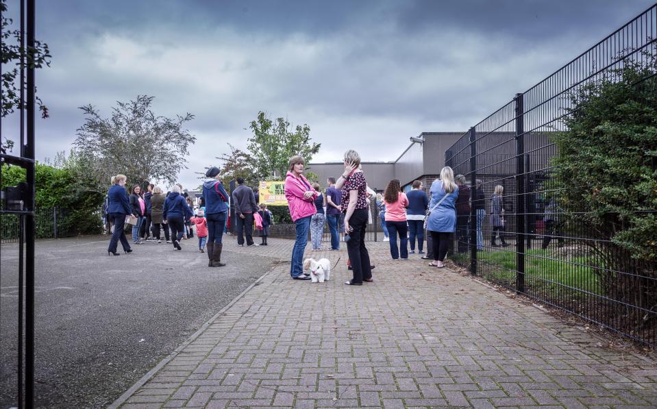  They continued to clash at the school gates