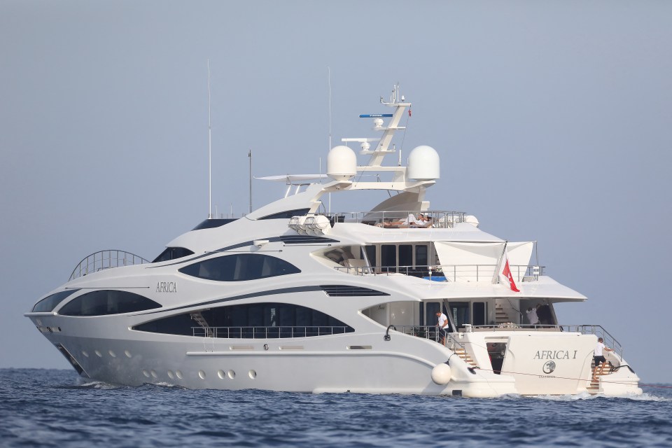  Cristiano Ronaldo has been enjoying the luxuries on board the Africa I yacht