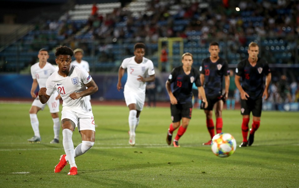 The England Under-21 star won then scored his penalty in the 3-3 draw against Croatia on Monday night