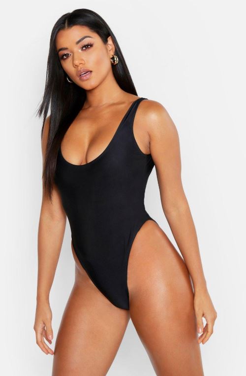  The daring high leg swimsuit costs just £7 from Boohoo