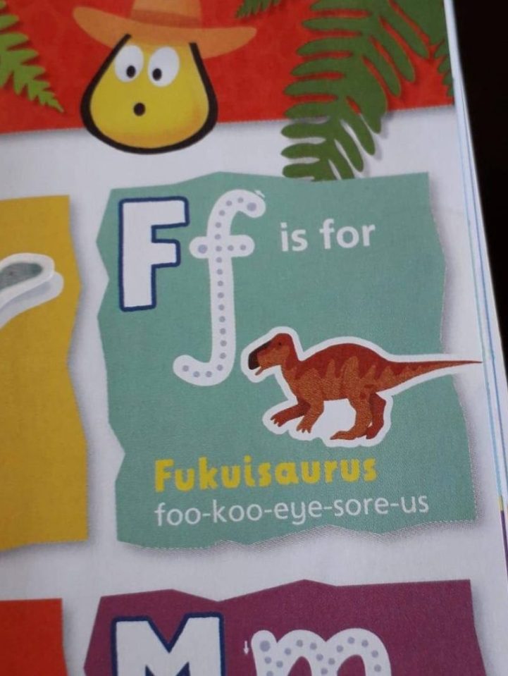  Little Charlotte mispronounced fukuisaurus as 'f***yousaurus'