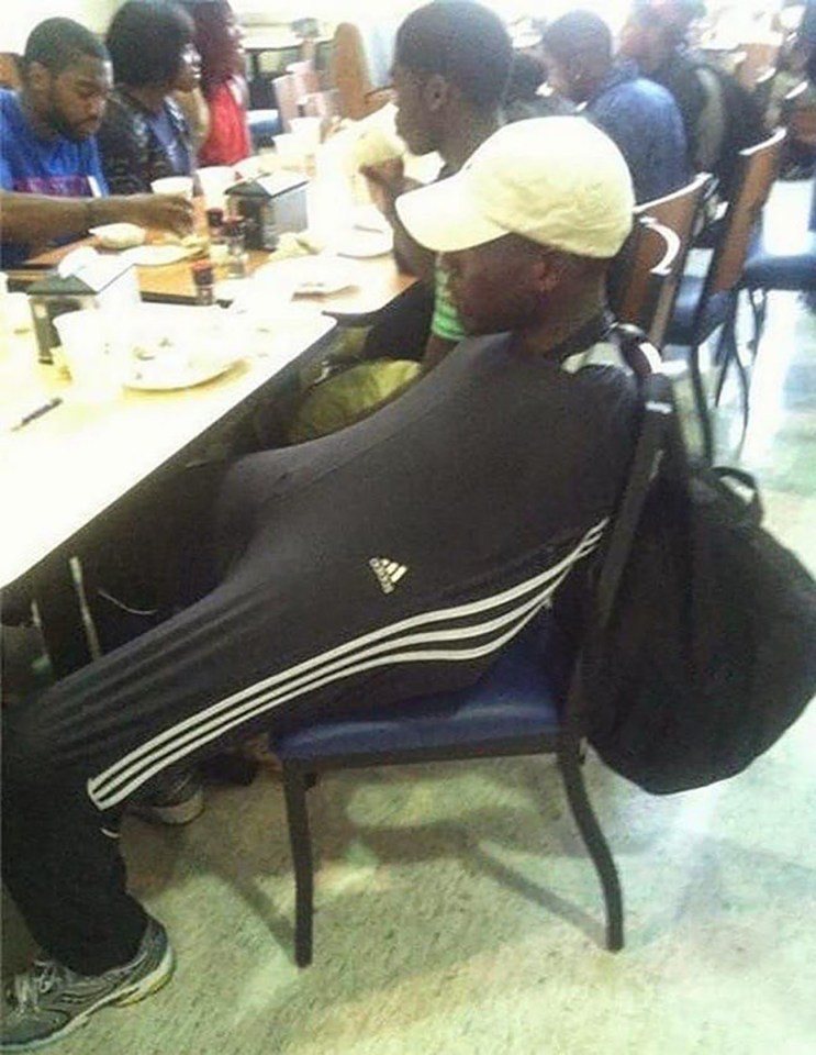 We’d don’t know whether to give this guy a medal or never let him wear trackies again