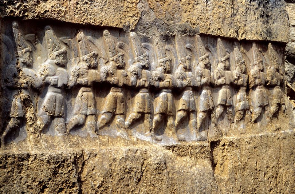  This carving at Yazılıkaya is said to depict 12 gods of the underworld