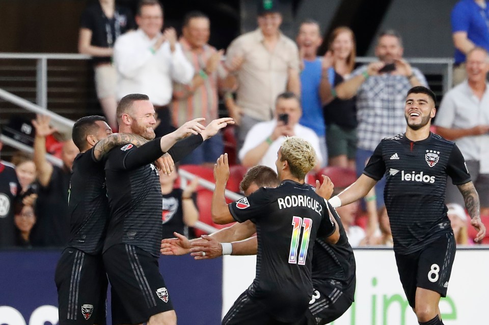  Rooney's DC United team-mates are used to seeing him score stunners