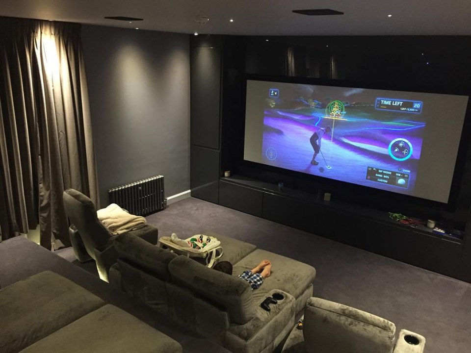  The mansion Pietersen lives in has a brilliant cinema room