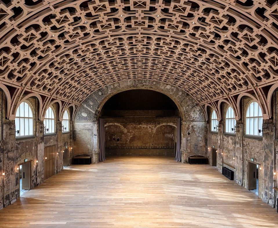  Battersea Arts Centre in southwest London was lovingly restored over 12 years after a devastating fire, including the Grand Hall, pictured