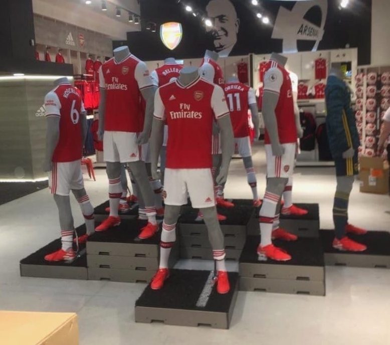 Leaked pictures suggest the new kit is ready to be sold to supporters at the club's Emirates home