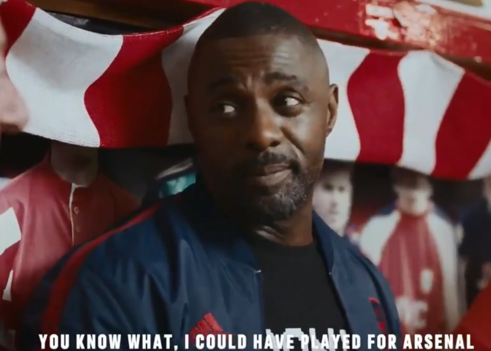 Idris Elba makes a guest appearance in Arsenal's apparent kit launch advert, claiming he could have played for the club