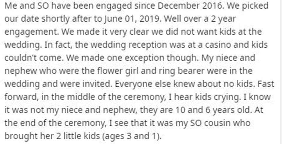  She explained she had been planning a child-free wedding for years