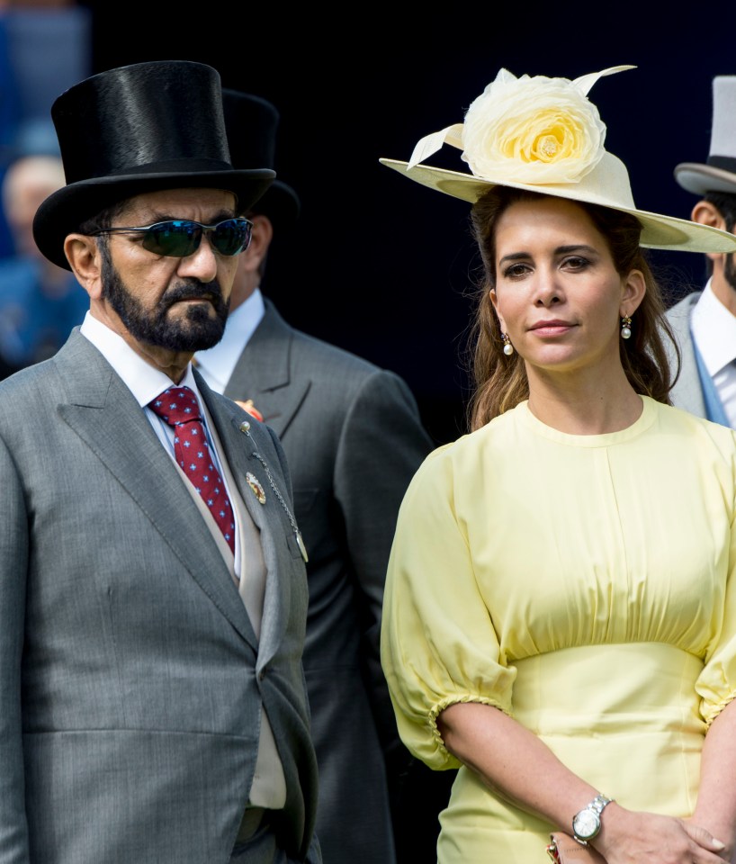  Princess Haya Bint Al Hussein and Sheikh Mohammed Bin Rashid Al Maktoum attend Derby day in June, 2017