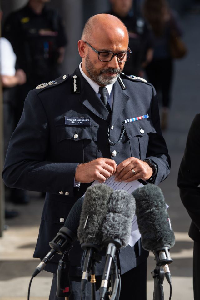  Assistant Commissioner Neil Basu also spoke at the conclusion of the inquest