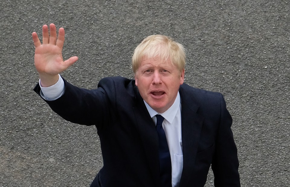 Boris Johnson arrives to speak at a Tory leadership hustings at Carlisle Racecourse