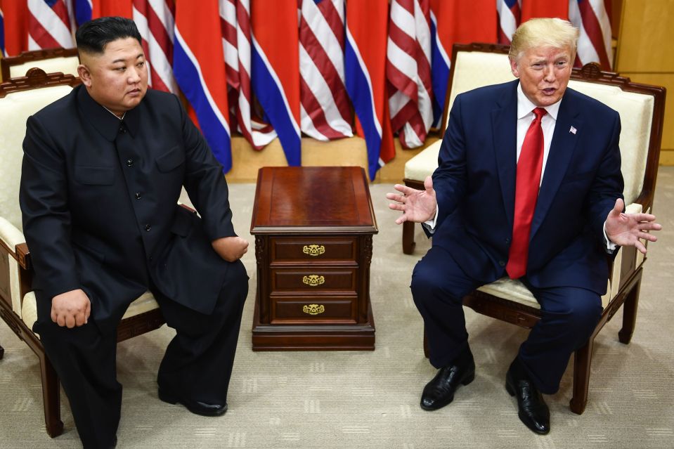  Kim told Trump it was 'good to meet him' again and he was 'proud' he had come to North Korea