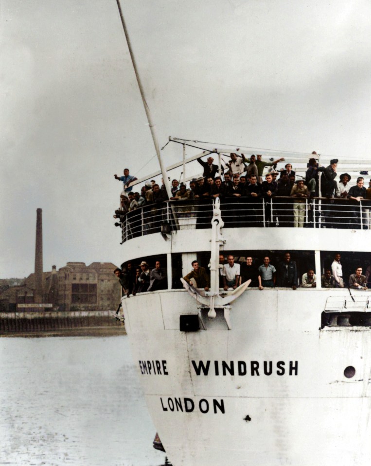 a boat with the name windrush on it