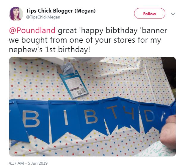 'Happy Bibthday' banner