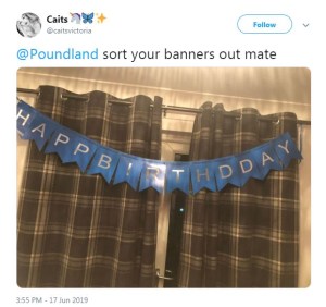 'Happ Birthdday' banner