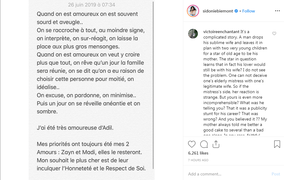  Ramis ex posted the cryptic message, written in French to Instagram