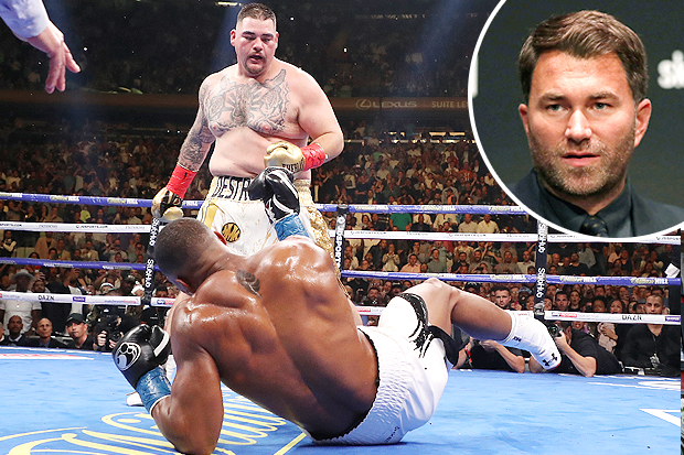  Anthony Joshua's career is on the line if he loses the rematch to Andy Ruiz Jr says his promoter Eddie Hearn (inset)